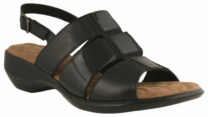LAURA, BLACK LEATHER/PATENT LE