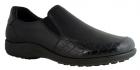 View: ANDIE, BLACK LEATHER/CROC PATENT