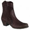 View: COWGIRL, BROWN MATTE CROC PRINT LEATHER