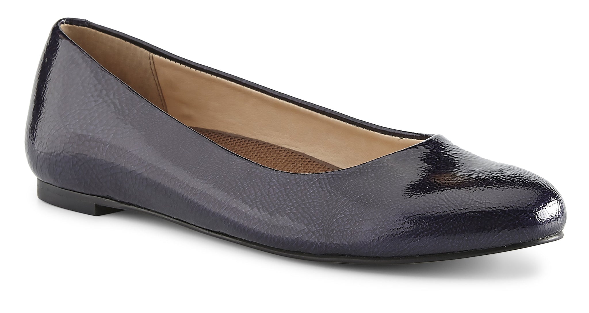 Bronwyn: Navy Tumbled Patent Leather