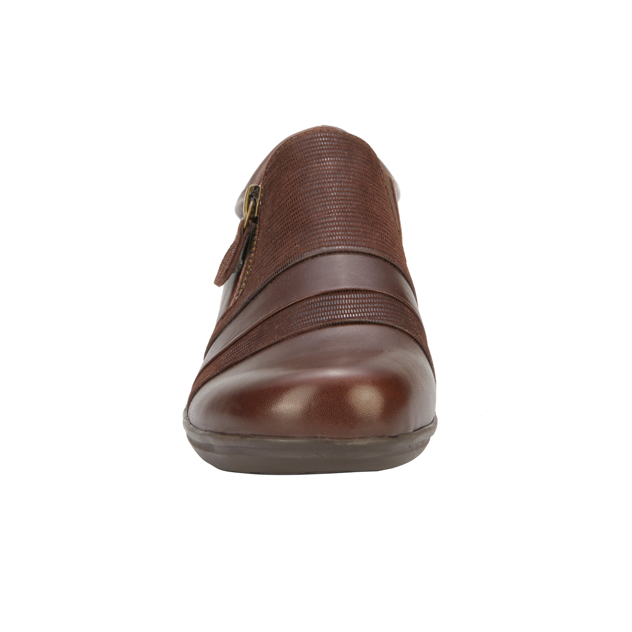 Camden Casual Slip-On: Brown Leather and Patent Lizard Print