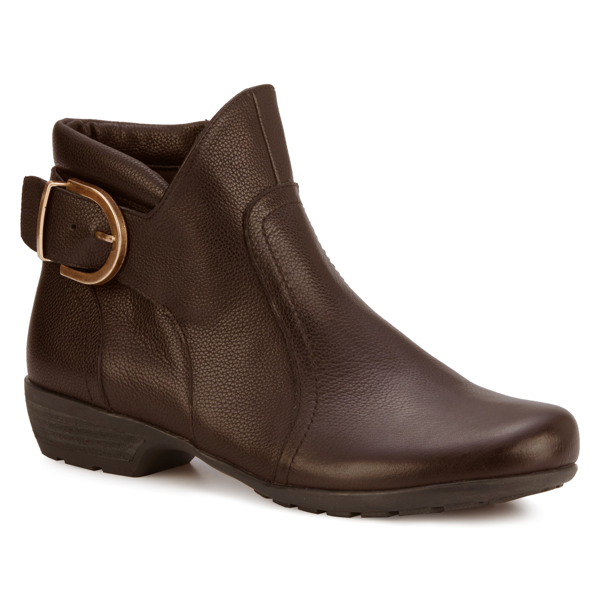 Ender Bootie: Brown Tumbled Leather LIMITED STOCK