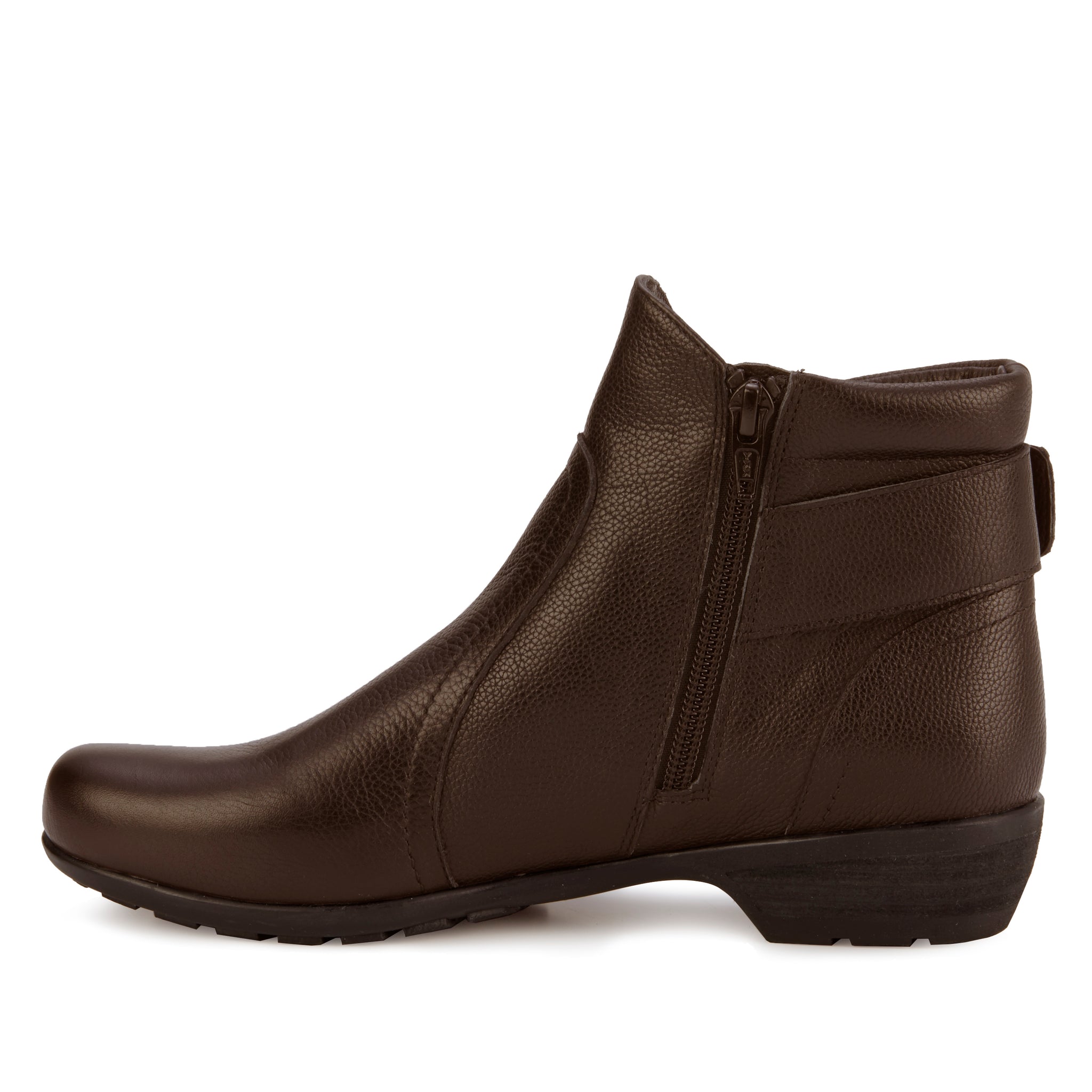 Ender Bootie: Brown Tumbled Leather LIMITED STOCK
