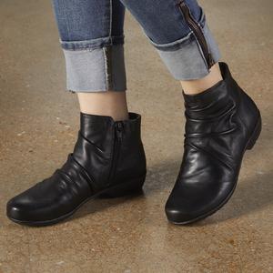 Esme Bootie: Black Nappa Leather