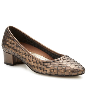 Harriet Pump: Bronze Leather LIMITED STOCK