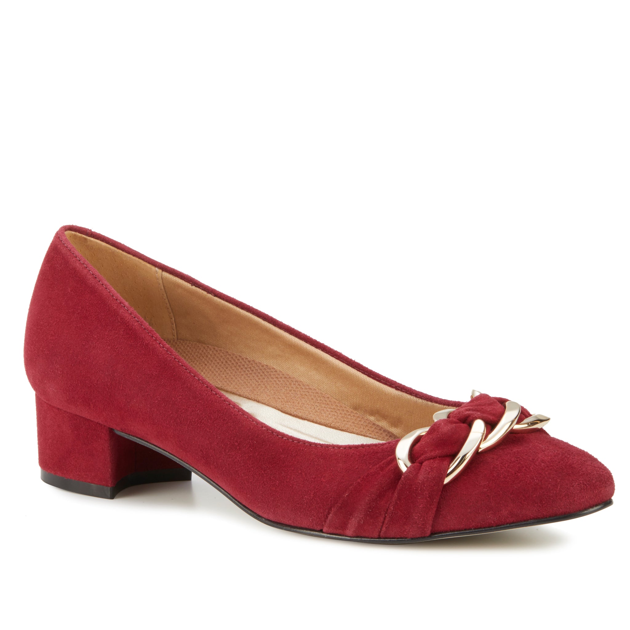 Hutton Pump: Cranberry Suede LIMITED STOCK