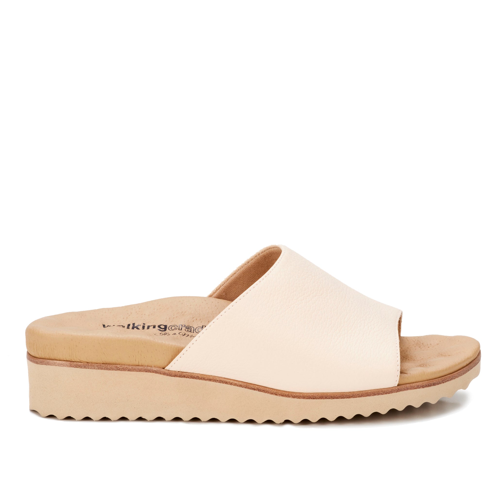 Vanilla Soft Leather Comfort Slide Sandal