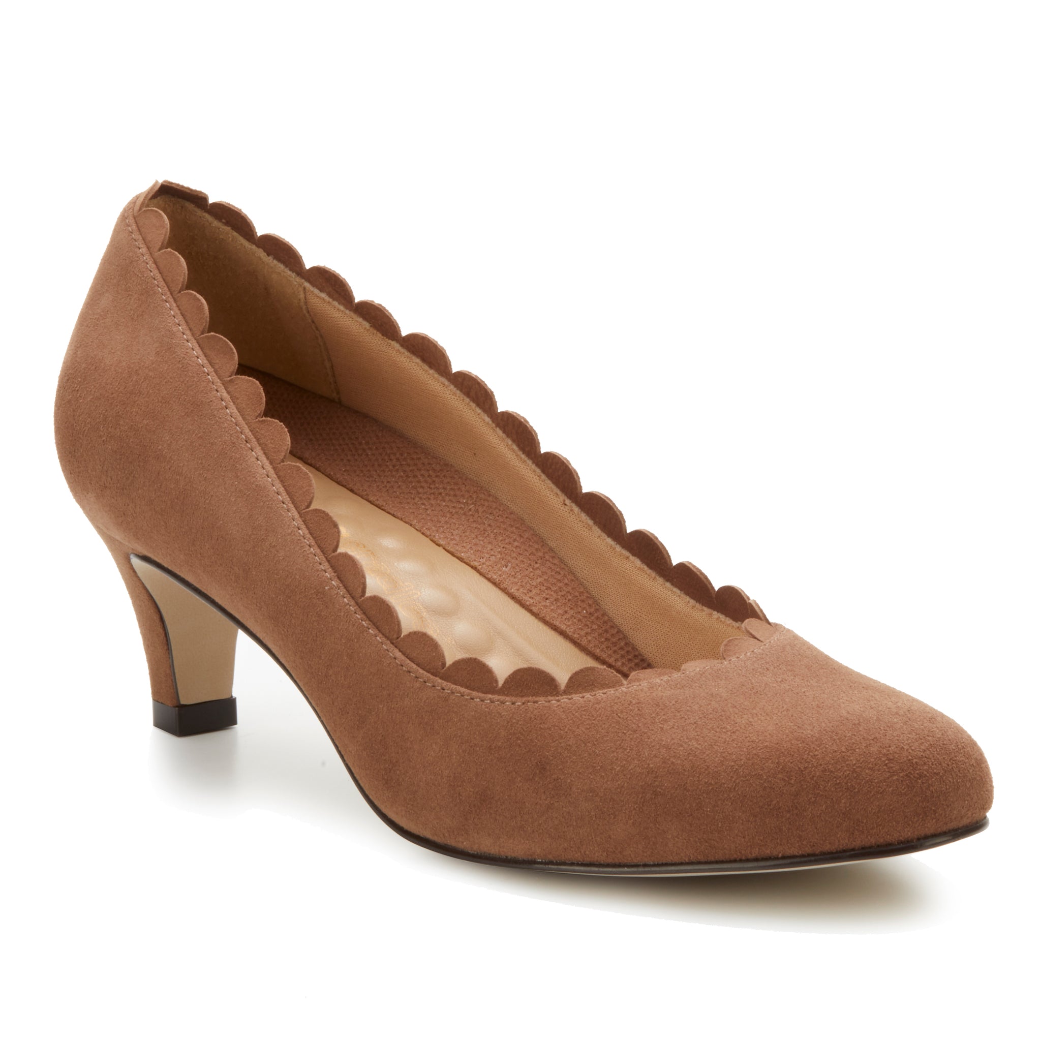 Janie Pump: Warm Taupe Suede