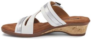 Kimmy: White Leather/Silver Leather