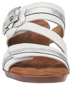 Kimmy: White Leather/Silver Leather