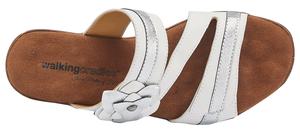 Kimmy: White Leather/Silver Leather