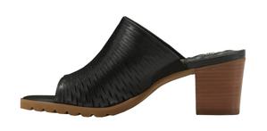 Nia: Black Accordion Leather LIMITED STOCK