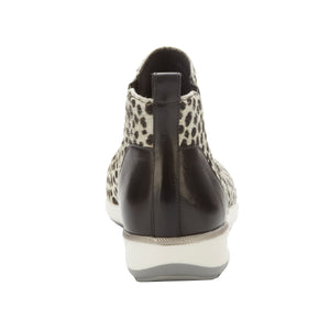 Osmond Bootie: Ivory Cheetah Calf Hair/Black Soft Leather LIMITED STOCK