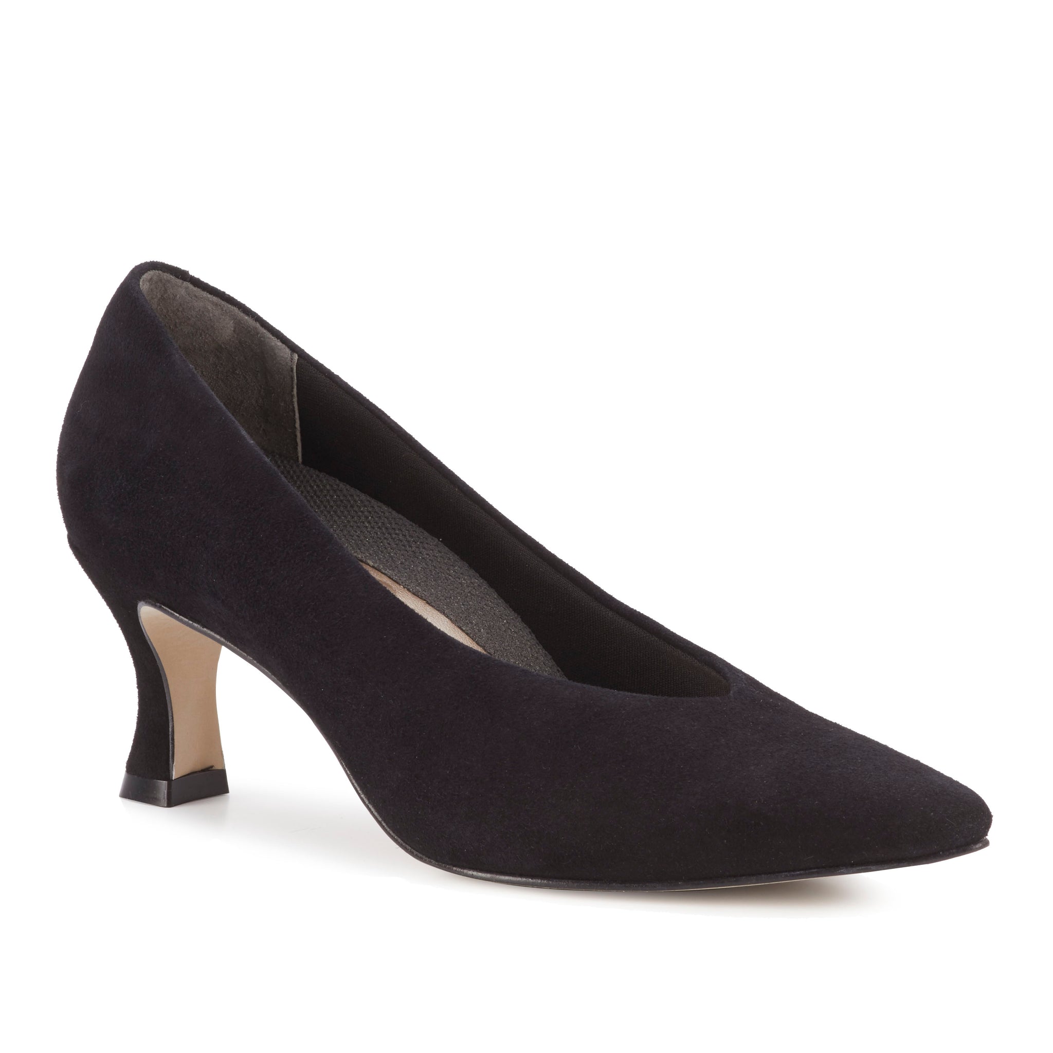 Women's Comfort Pump- Sasha in Black Suede