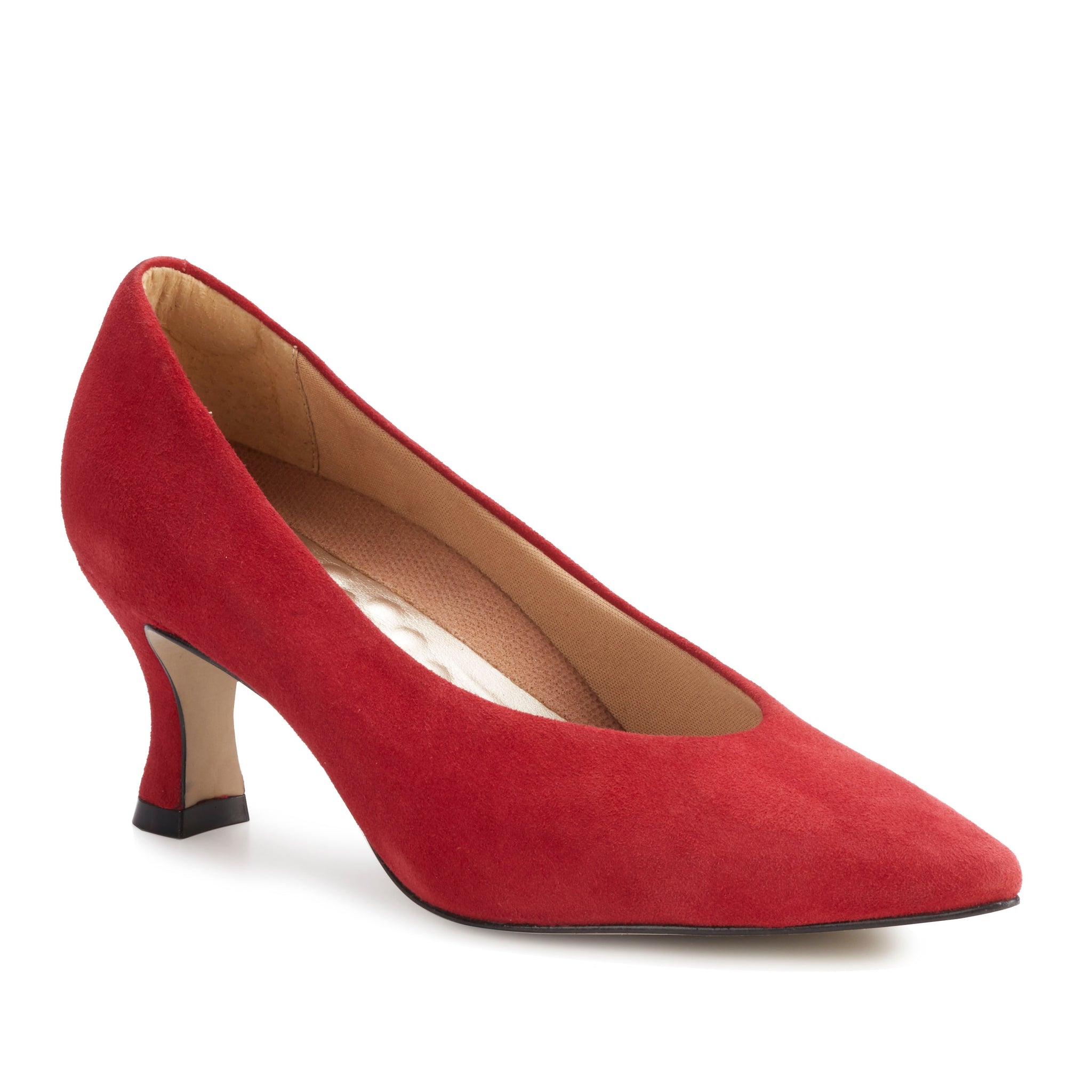 Women's Comfort Pump- Sasha in Red Suede