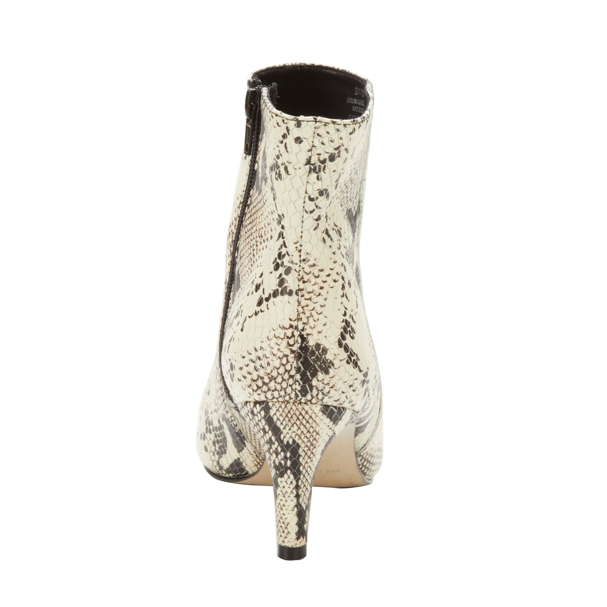 Women's Comfort Bootie- Shine in Black & Bone Snake Print BOUTIQUE COLLECTION 
