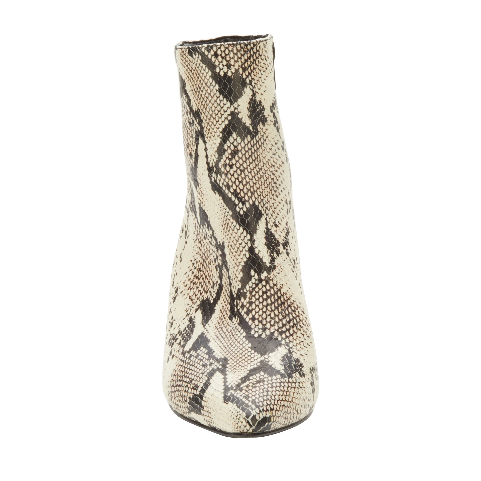 Women's Comfort Bootie- Shine in Black & Bone Snake Print BOUTIQUE COLLECTION 